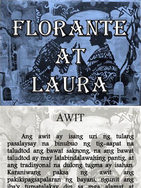 Story of florante at laura english